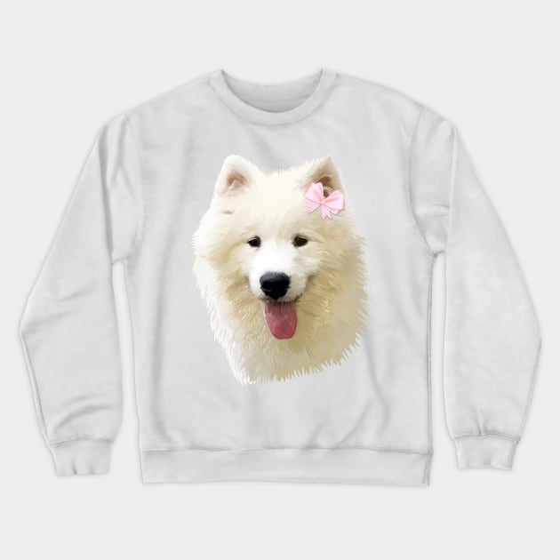 Sweet Samoyed Dog Crewneck Sweatshirt by thedailysoe